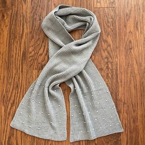 J. Crew gray scarf with pearls